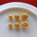 wholesale S925 gold-plated engraved crystal flower bead swastika spacer bead DIY bracelet stringing beads-0-1