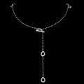 wholesale 925 Silver White Teardrop 7*11 Dingdong Clear Spring Water 2ct High Carbon Diamond Necklace for Women-0-2