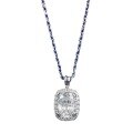 wholesale S925 Silver 2ct Cushion Cut Necklace, Daily Light Luxury Style, Simulated Diamond Pendant, Dropshipping-0-4