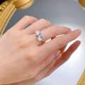 wholesale S925 Silver Europe and America New Style Simulated Diamond 8*10mm Oval Ring by Zhuozhifan Jewelry for Cross-border Sale on AliExpress-0-3