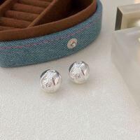 wholesale S925 Sterling Silver Irregular Semi-Sphere Stud Earrings Women Japanese Korean New Fashion Trendy Heavy Duty Earrings-Sterling silver
