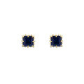 wholesale 9K Gold Japanese-style Ultra-Petite Geometric Sapphire Stud Earrings Wholesale Set for Women-0-4