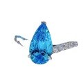 wholesale 925 Silver Mu Jing New 7*13 Teardrop Aquamarine Pear-Shaped High-Carbon Diamond Engagement Women's Simulation-0-3