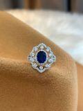 wholesale 925 Silver Shipei Jewelry 6*8 Oval Retro Hollow 1 Carat Women's Ring with Cultivated Gemstone, Bestseller Ring Size 4-12#-0-6