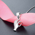 wholesale S925 Sterling Silver "OK" Hand Gesture Pendant with Small Heart, Women's Minimalist Design, Versatile Student Necklace Pendant for Wholesale-0-3