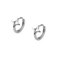 wholesale S925 silver sweet Japanese-style hollow four-point star fashionable starry earrings G9837-0-4