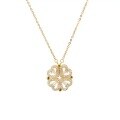 wholesale 925 Sterling Silver Four-leaf Clover Pendant Necklace For Women-0-3