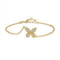 S925 Sterling Silver D Color Moissanite Butterfly Bracelet for Women-0-3