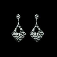 wholesale 925 Silver Gold-Plated Earrings with High-Carbon Diamonds, Zebra Pattern, Fully Set, Exquisite, Luxurious, Fashionable, Versatile Jewelry for Women-Zebra pattern 925 silver