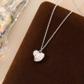 wholesale S925 Sterling Silver Irregular Heart Freshwater Pearl Necklace For Women, Luxurious And Fashionable-0-2