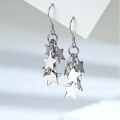 wholesale S925 Sterling Silver Tassel Star Earrings for Women, Luxurious and Elegant, Versatile and Slimming-0-1