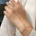 wholesale S925 silver cross-border fashion trendy gold bracelet with high-end feel, ins-style non-tarnish stacking rings and moissanite hand accessories-0-2