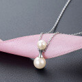 wholesale S925 silver minimalist and fashionable Japanese-Korean-style pearl clavicle chain with elegant cultured pearl pendant for women wholesale-0-1