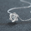 S925 Sterling Silver Hexagonal Star Necklace with Moissanite Pendant-0-0