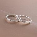 wholesale 999 Silver Nalan Small Design Minimalist Circle Light Luxury New High-End Fashion Matte Crossover Ring R02317-0-2