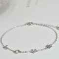 wholesale S925 Sterling Silver High Appearance Popular Love Sweet Bracelet for Female Students Korean Style Fresh and Elegant Hypoallergenic and Colorfast-0-0