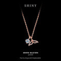 S925 Silver Mermaid Tail Dolphin Pendant Necklace, Light Luxury Clavicle Chain-0-5