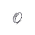 wholesale S925 silver summer elegant flash diamond ring simple Korean-style multi-layer line open adjustable finger jewelry J9280-0-4