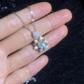 Metal Moissanite Necklace Cross-Border Romantic Star Snowflake Christmas Gift 1ct Wholesale-0-1