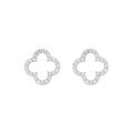 wholesale S925 Silver Hollow Clover Leaf Necklace Bracelet Earrings Ring Custom Set Ins Cross-Border European and American Jewelry Customization-0-4