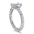 wholesale 925 Sterling Silver Hot-selling Women's Index Finger Ring Square Full Diamond Fashion Simulated Diamond Ring-0-4