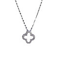 925 Silver Pendant with 1-Carat Moissanite Four-Leaf Clover Necklace-0-2