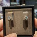 wholesale S925 Sterling Silver Light Luxury High-End Single Exposed Diamond Earrings with Jumping Solitaire High Carbon Diamond Ear Accessories, Small Design and Elegant Temperament-0-0