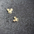 wholesale 9K Gold AU375 Plain Mickey Minnie Disney Classic Ear Studs-0-3