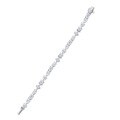 S925 Sterling Silver Tennis Bracelet with New European-American Style Full Pavé Pear Moissanite, Tarnish-Resistant Luxury Jewelry-0-2