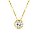 wholesale S925 Gold-Plated Necklace with Moissanite Bubble Pendant Source Collarbone Chain Cross-Border European and American Wholesale Manufacturer-0-4