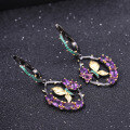 wholesale S925 Sterling Silver Secret Garden Designer Natural Gemstone Earrings, Butterfly Design in Natural Style-0-1