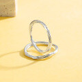 wholesale S925 sterling silver Möbius couple rings, a pair of men's and women's lightweight luxury high-end 520 gift for girlfriend-0-3