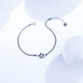 wholesale 925 Sterling Silver Five-Pointed Star Bracelet for Women, Small and Unique Design Double-Layer Box Chain Hand Jewelry Cross-Border New Accessory-0-0