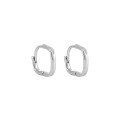 wholesale S925 Sterling Silver Geometric Square Ear Studs for Women, Minimalist Style, Small and Unique, Ins, Temperament Silver Earrings-0-5