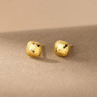 wholesale S925 Sterling Silver Fresh and Sweet Style Exquisite Simple Fashion Commuting Ice Cube Square Stud Earrings M06600-S925 silver pair 925 silver