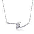 wholesale S925 Silver New Luxury Minimalist Moissanite Necklace Collarbone Chain Festival Gift Wholesale-0-5