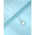 wholesale 925 Sterling Silver Synthetic Opal Necklace for Women,-0-2