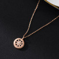 wholesale S925 Silver Fresh and Sweet Ins Style Niche Design Exquisite Diamond-Inlaid Brushed Floral Necklace Y02116-0-3