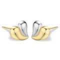 wholesale S925 Sterling Silver 3D Polished Heart Stud Earrings, Fashionable, Simple, Sweet and Cute for Daily Wear-0-4