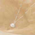 wholesale S925 Silver Fresh Sweet Ins Style Niche Design Unique Shell Pearl Pendant Necklace Y02129-0-1