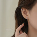 wholesale 925 Sterling Silver Single Star Ear Clips for Women-0-3
