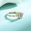 S925 Silver 5*7mm Oval Moissanite Stackable Wedding Ring for Women-0-1