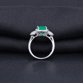 wholesale 925 Sterling Silver Designer Natural Green Agate Ring Luxurious and Fashionable Elegance Natural Gemstone Ring Live-0-3