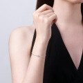925 Sterling Silver Moissanite Leaf Bracelet, Ladies Fashion Versatile Elegant Wholesale Accessory-0-2