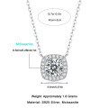 925 Silver Summer Hot-Sale Small Cube Pendant Necklace with Moissanite-0-0