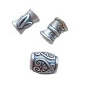 wholesale 999 Silver Jewelry Components: Bamboo Joints, Double Happiness Character, Twisted Beads, Luck-Bringing Beads, Road-Road-Through Beads for DIY Bracelet Stringing and Accessories-0-4