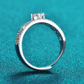 925 Silver Adjustable Moissanite Ring, XYL New Luxury European and American Design, Ins-style Couple Gift-0-1