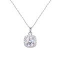 Sterling Silver Moissanite Sugar Pendant Necklace, Cross-Border Chic-0-3