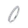 S925 Silver Moissanite Six-Claw Light Luxury Adjustable Ring-0-46