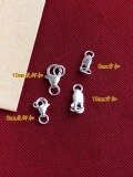wholesale 925 Sterling Silver Lobster Claw Clasp Square Clasp Silver Clasp Bracelet End Clasp Handmade Braided String Beading Silver Hook DIY Silver Accessories-0-5